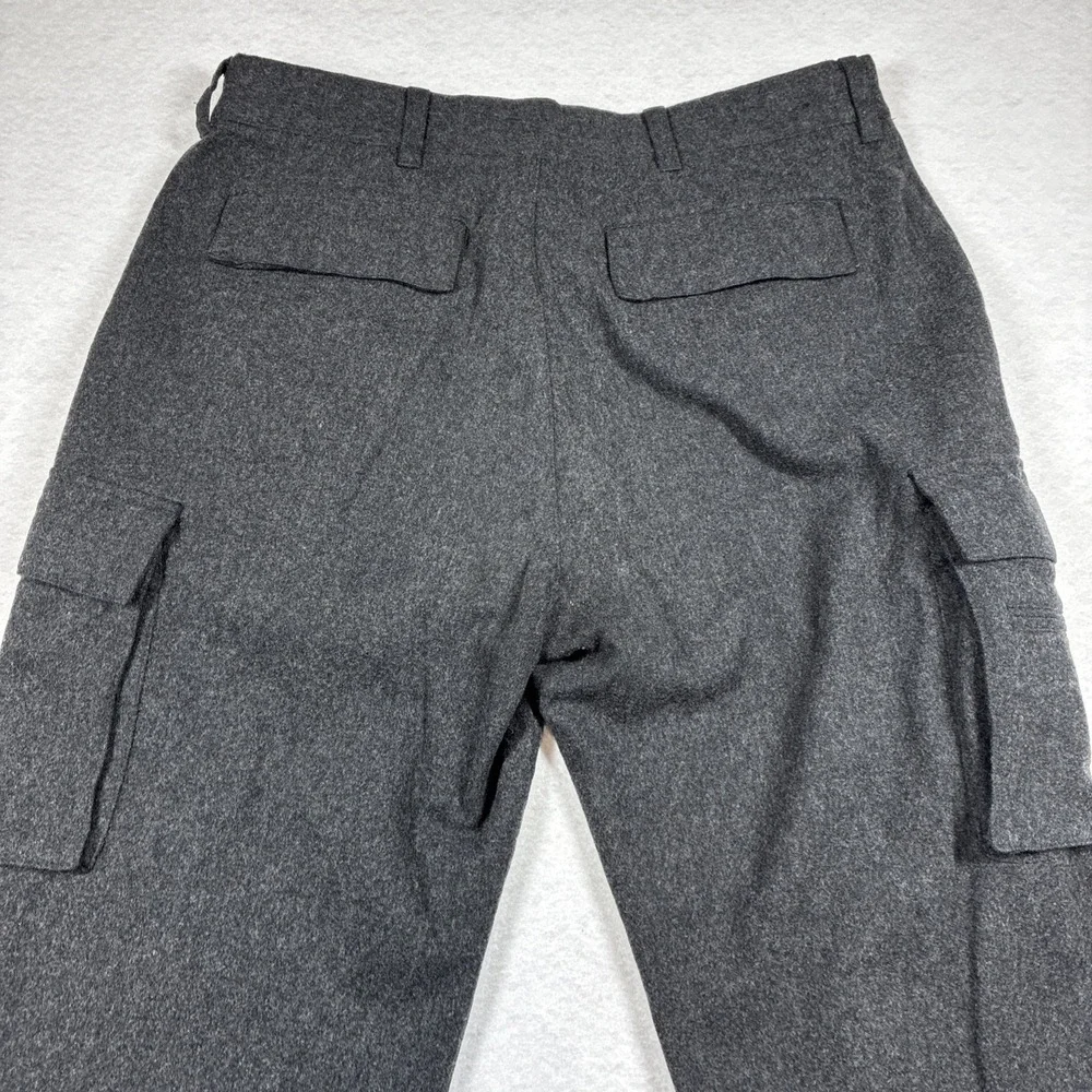 Vintage Banana Republic Dawson Wool Cargo‎ Pants Y2K Mens 36x32 Charcoal Gray